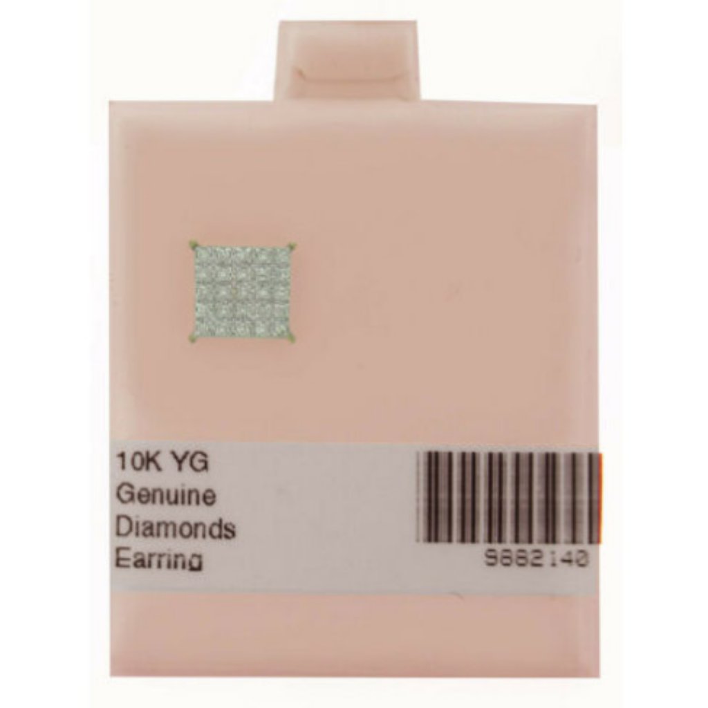 Genuine 0.25 Cts Diamonds Stud *Single* Earring 10k Gold